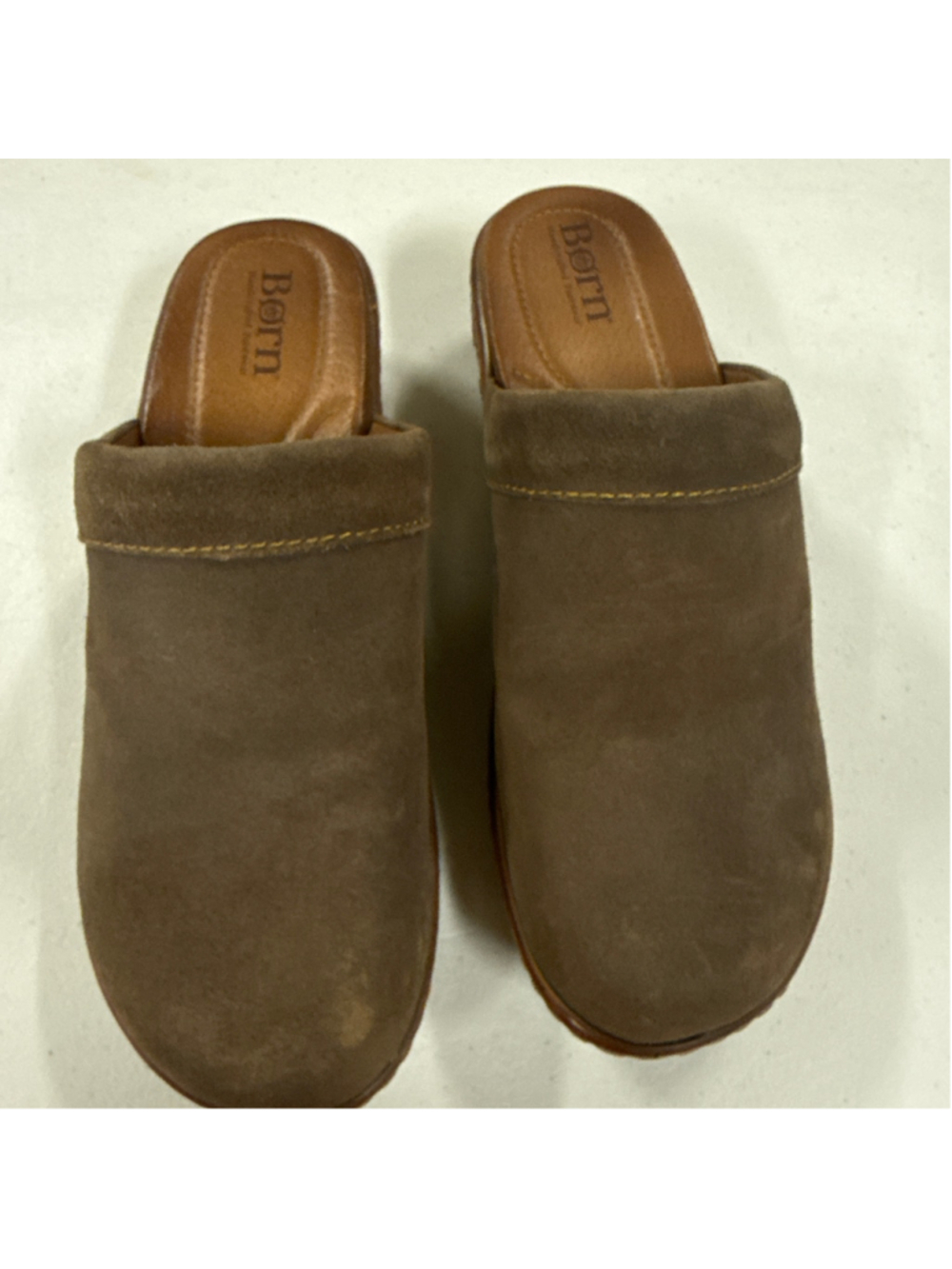 Women's Born Brown Suede Clogs Mules
